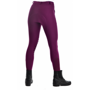 Ladies Silicone Knee Patch Natural Rise Cotton Breeches